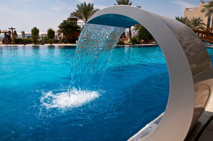 Fountain at Hotel Pool